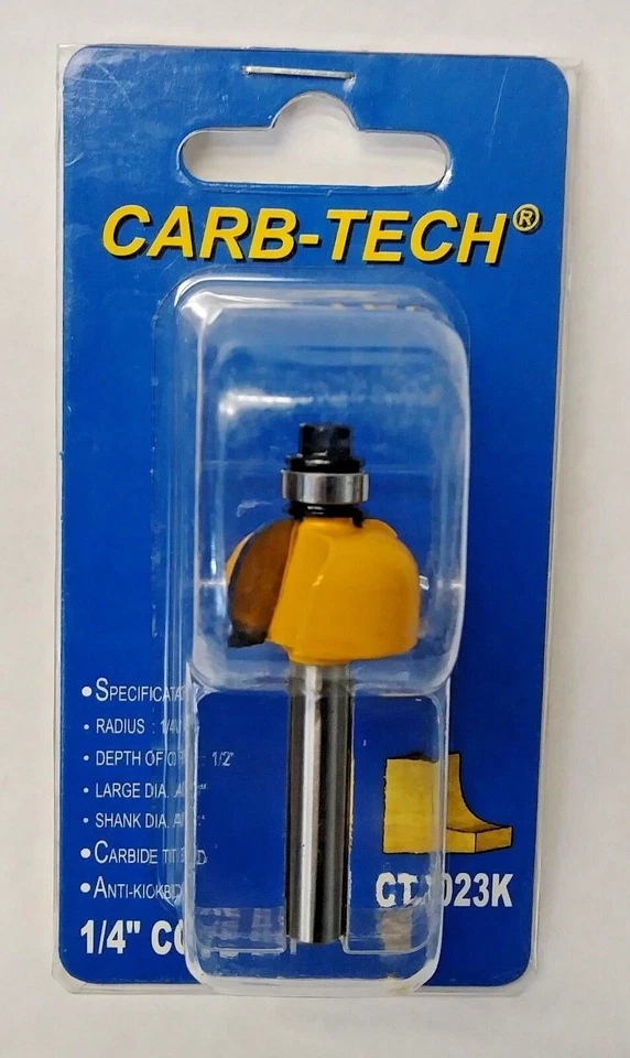 Carb-Tech CT1023K 1/4" Carbide Tipped Cove Router Bit - Image 1 of 1