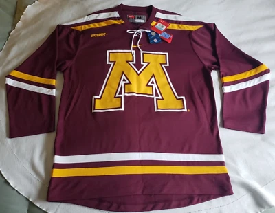 NWT 2008 Nike Men M University of Minnesota Gophers Maroon College Hockey Jersey - Image 1 of 4