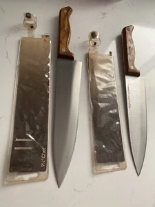 Vintage MIGHTY OAK BY IMPERIAL 9 1/4” Kochmesser 8” Tranchiermesser Eichengriff NOS - Bild 1 von 9