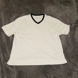 Topman T-Shirt Extreme Oversized Fit V-Ausschnitt Schwarz Weiß Herren Medium ASOS - Bild 1 von 7