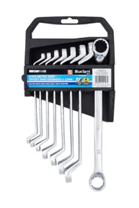 Blue Spot 8Pce OFFER Deep Offset Ring Spanner Set 6-22mm In Storage Rack +PP - Picture 1 of 8