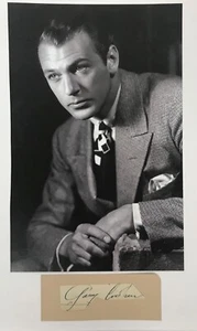 Gary Cooper († 1961) signed handsigniert Vintage Signature Cut 8,5x11 Display - Bild 1 von 1
