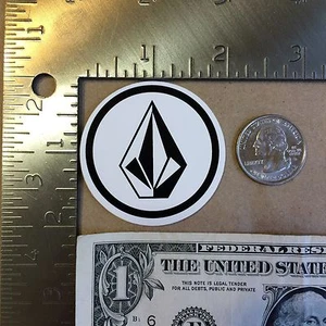 Volcom Diamond Circle White Boarding Skateboarding Sticker Decal - Picture 1 of 3