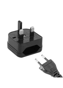 Europäisch 2 Pin auf UK 3 Pin Netzstecker Adapter Konverter Euro EU Reise Adapter - Bild 1 von 6