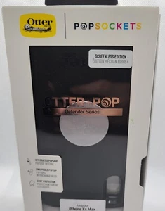 NEW Otter + Pop Defender Series Case for iPhone Xs Max - Black/Silver - Picture 1 of 5