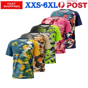 Men Fishing Clothing Short Sleeve T-Shirt Anti-UV Quick Dry Tee Shirt Sport Tops - Picture 1 of 39