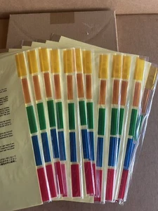 Set of 12 - Binder Dividers with 5 Color Insertable Tabs 3 Ring Brand New - Picture 1 of 1
