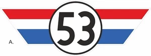 x2 17.5x6.5cm Vinyl Stickers car Herbie Beetle retro wolfsburg love bug cool - Picture 1 of 1