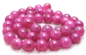 10mm Round Natural Red Jade Loose Beads for Make Jewelry DIY Beads Strands 15" - Picture 1 of 1