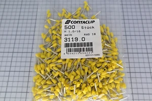 *Neu im Beutel mit 500* ContaClip 3119,0 H 1 , 0 / 16 kleine Dichthülse 18 AWG - Bild 1 von 1