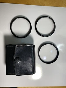 Close Up Glass Lens Filter SET OF 3 DIOPTERS 52mm +1 +2 +4 w/ Case JAPAN - Picture 1 of 5