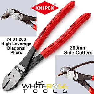 Knipex hochhebelige diagonale seitliche Schneidezange 200 mm Kabelschneider 74 01 200 - Bild 1 von 6
