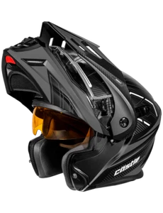 Castle X CX950 V2 Fierce Electric Snowmobile Helmet Matte Black/Silver S-3XL - Picture 1 of 4