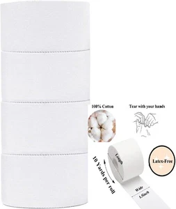 Athletic Tape,5 Pack White Sports Tape (Cotton) -5 Rolls - Picture 1 of 9