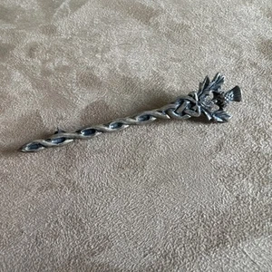 Antike schottische Distel Anstecknadel Brosche Wappen Schwert Sterlingsilber um 1800 JF - Bild 1 von 15