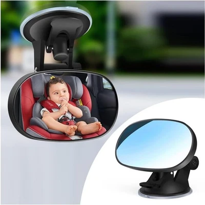 Baby Car Mirror Rear Facing HD Wide Angle + 360° Adjustable Rear View Mirror - Image 1 of 4