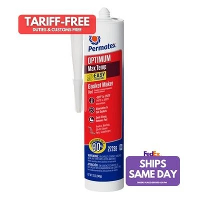 Permatex 27238, One Red Silicone Optimum Red Rtv 12Oz. Silicone Cartridge Perfor - Image 1 of 4
