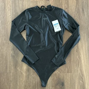 Jordan Flight Long Sleeve Thong Leotard Bodysuit Smoke Gray Size Medium - Picture 1 of 10