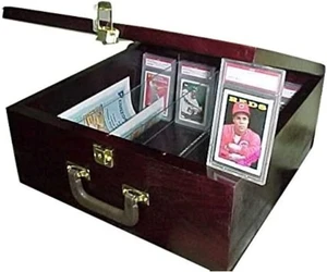 Graded Trading Card Display Case 165 PSA Platten USA Sport Kirschholz Aufbewahrungsbox - Bild 1 von 13