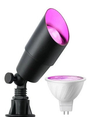 Landscape Spotlights Outdoor 12V Low Voltage with 5W Smart MR16 LED Bulbs,RGB... - Image 1 of 4