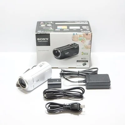 Sony HDR-CX390 White HandyCam HD Digital Camcorder 30x Zoom 32GB w/Box - Image 1 of 4
