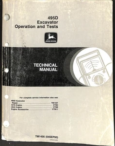 John Deere 495D Excavator Operation and Tests Technical Manual TM1456 - Picture 1 of 2