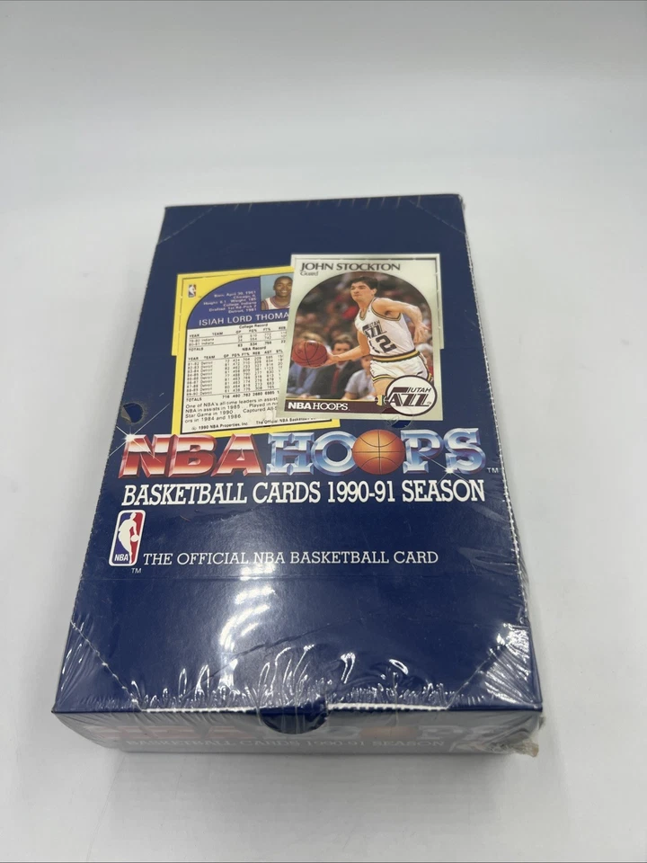 1990-91 NBA Hoops Series 1 Box 36 Packs SEALED Menendez Brothers Stockton Cover - Image 1 of 1