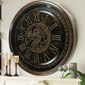 The Gears Reloj IRELAND LINE RELOJ DE PARED REDONDO 32 PULGADAS "DUBLÍN" BRONCE-ANTIGUO - Imagen 1 de 16