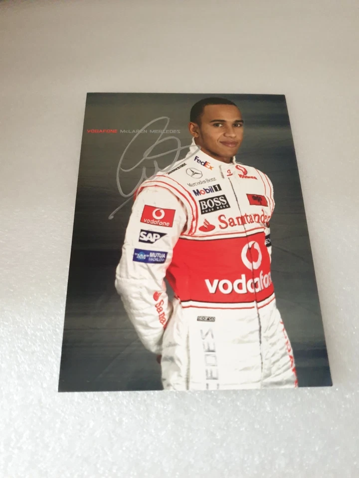 Lewis Hamilton GroßKarte 13x18 Orginal Signiert 09 - Bild 1 von 1