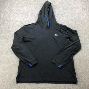 Lacoste Sport Felpa con Cappuccio Uomo Grande Nero Pullover Manica Lunga Croc Logo Felpa - Foto 1 di 9
