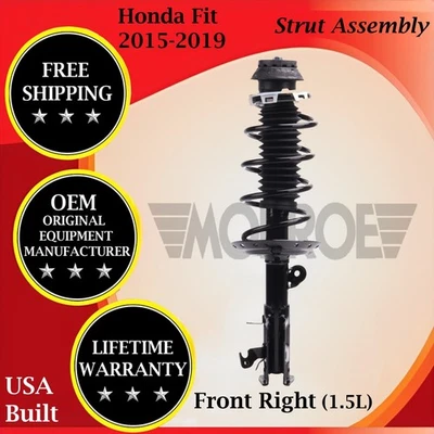 Puntal delantero derecho Monroe genuino OEM para Honda Fit 2015-2019 garantía de por vida Foto 1 de 4