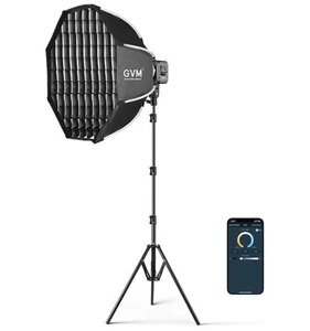 GVM SD80D 80W VIDEOGRAPHY/PHOTOGRAPHY LIGHT KIT WITH SOFTBOX, BOWENS MOUNT - Picture 1 of 8
