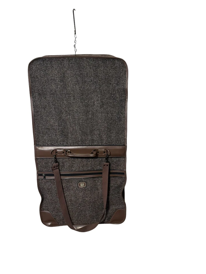 Diane Von Furstenberg Tweed leather Trim Hanging Garment Bag  Luggage - Image 1 of 4
