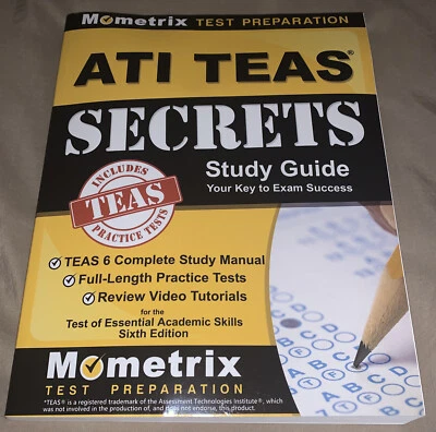 ATI TEAS Secrets Study Guide: TEAS 6 Study Manual, Practice Tests, Review Videos - Image 1 of 2