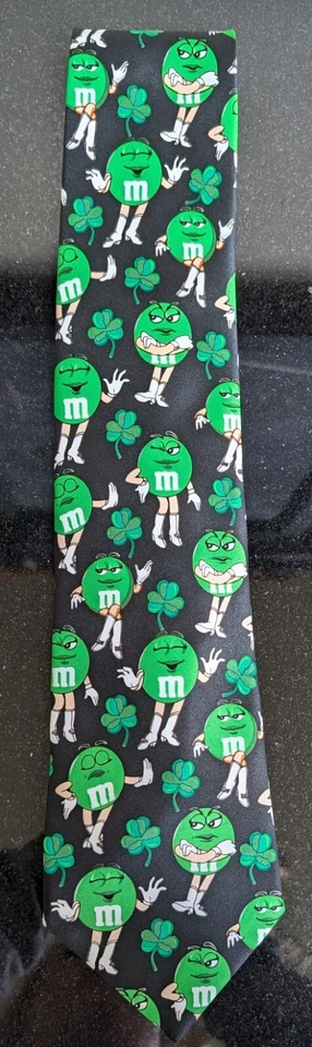 Vestido de novedad M&M's Candy Brand trébol verde para hombre corbata día de San Patricio  Foto 1 de 2