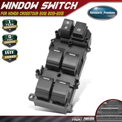 Front Driver Power Window Control Switch for Honda Crosstour 2012 2013 2014 2015 - Image 1 of 4