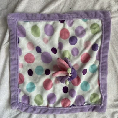 CARTER'S Lovey Girl Blanco con Púrpura, Lunares MARIPOSA Polar Manta de Seguridad 14" Foto 1 de 4