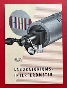 DDR Broschüre Prospekt CARL ZEISS JENA 1956 Laboratoriums Interferometer( F21880