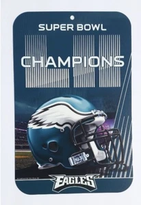 NFL PHILADELPHIA EAGLES FOOTBALL 2017 SUPER BOWL 52 CHAMPIONS 11X17 SIGN US Made - Picture 1 of 1