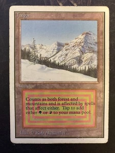*** UNLIMITED Taiga *** MP-HP Played - Dual Land - Vintage MtG Magic - Picture 1 of 2