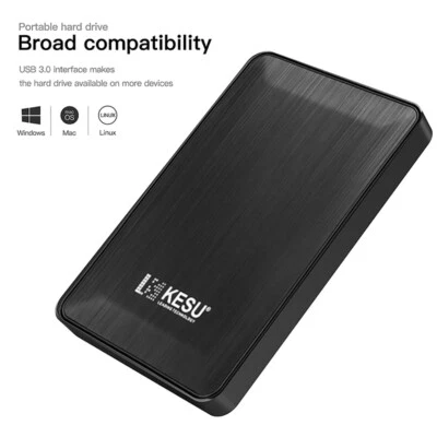 KESU 500GB 1TB Portable External Gaming Hard Drive for XP/Win7/8/8.1/10/11/MAC - Image 1 of 4