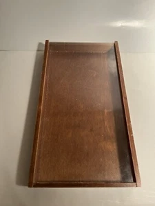 Estuche de exhibición de madera de colección mesa de plástico tapa deslizante difícil de encontrar caja de sombra de almacenamiento - Imagen 1 de 5