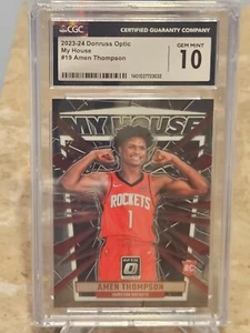 2023-24 Panini Donruss Optic My House RC #19 Amen Thompson CGC Gem Mint 10 - Picture 1 of 2