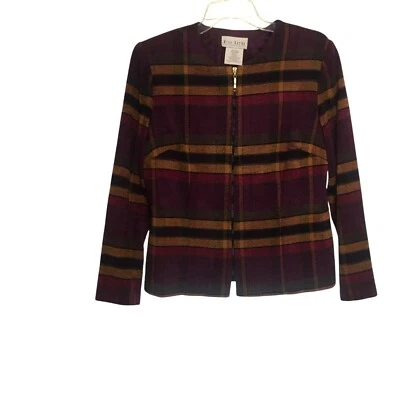 Miss Dorby клетку блейзер костюм куртка бизнес карьера носить размер 12 старые деньги - Изображение 1 из 4