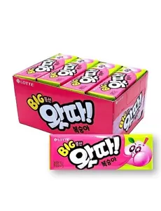 LOTTE Watta Peach Bubble Gum Big Size Korean Original Best Snack (23 g x 16 pcs) - Picture 1 of 11