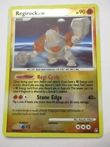Tarjeta Pokémon Holograma Inverso Despertado Regirock D&P Legends MP - Imagen 1 de 4