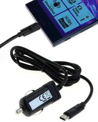 Cavo Di Ricarica USB-C Per Auto PKW/LKW 12-24V Per Sony Xperia 10 V (2023) - Immagine 1 di 2