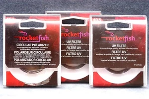 3x ROCKETFISH 40.5MM UV AND CIRCULAR POLARIZER FILTER SET - FREE USA SHIPPING - Picture 1 of 2