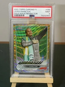2022 Topps Chrome PSA 9 F1 Formula 1 Lewis Hamilton Gold Wave 49/50 #169 - Mint - Picture 1 of 2