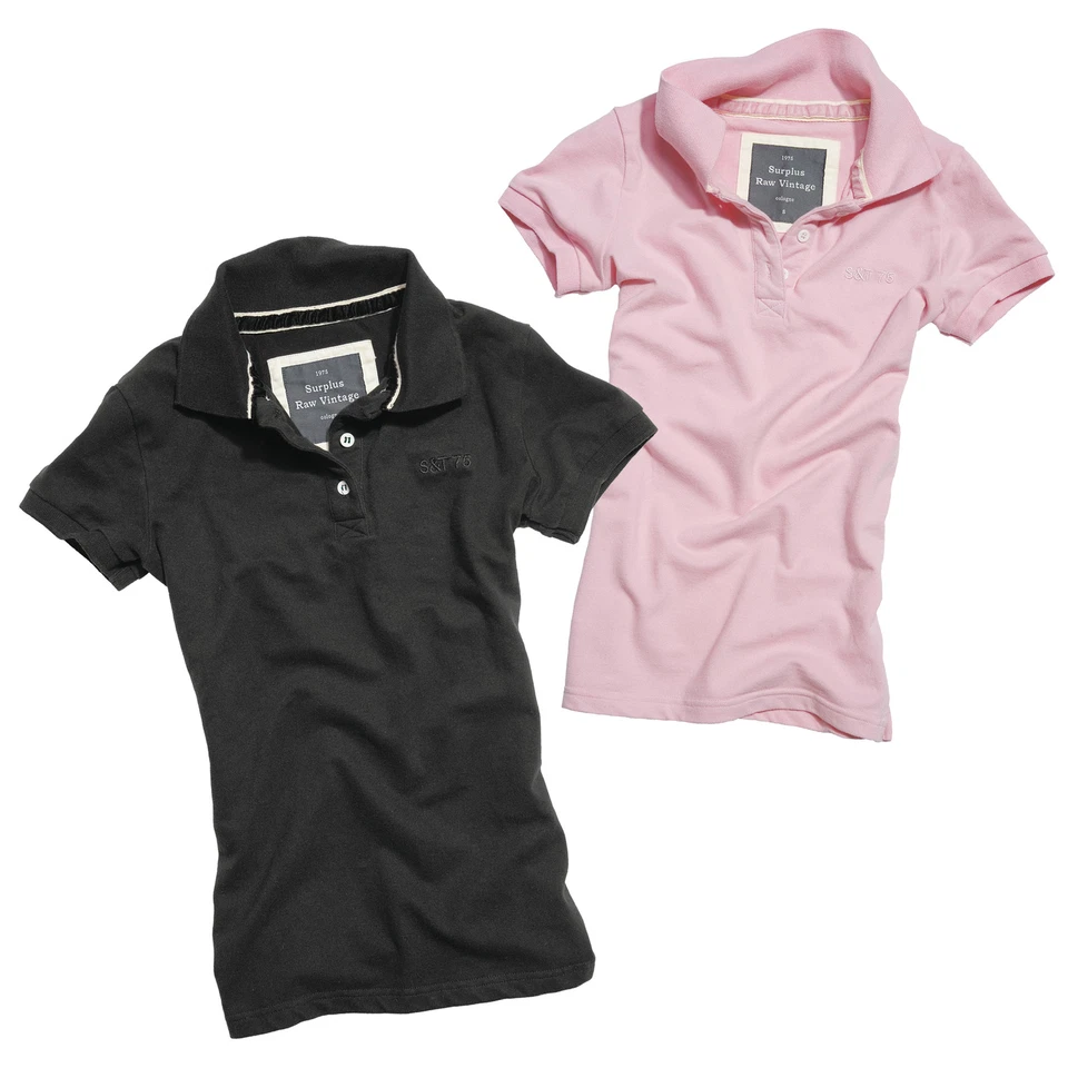 SURPLUS™ Raw Vintage LADIES POLO SHIRT Sport Damen T-Shirt Top  - Bild 1 von 1